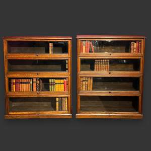 Pair of 20th Century Oak Glazed Bookcases