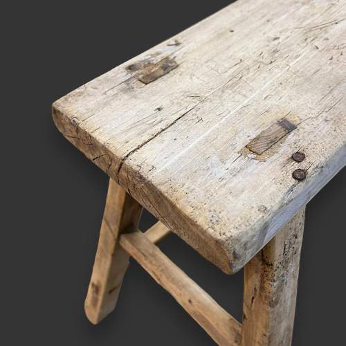 Rustic Wooden Stool image-2