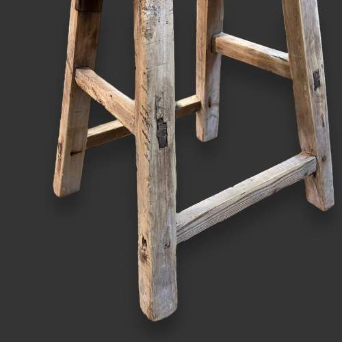 Rustic Wooden Stool image-5
