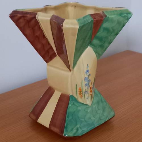 Art Deco Myott Hand Painted Bow Tie Vase image-1