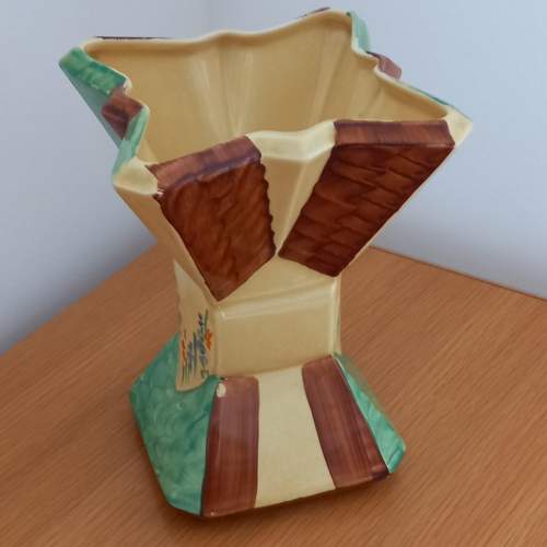 Art Deco Myott Hand Painted Bow Tie Vase image-3