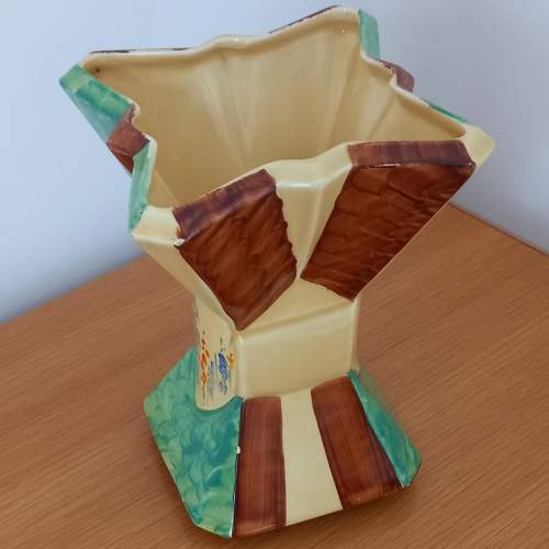 Art Deco Myott Hand Painted Bow Tie Vase image-4