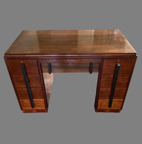 An Art Deco Mahogany Desk image-1