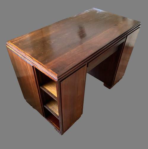 An Art Deco Mahogany Desk image-4