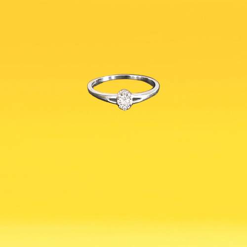 White Gold Diamond Ring image-2