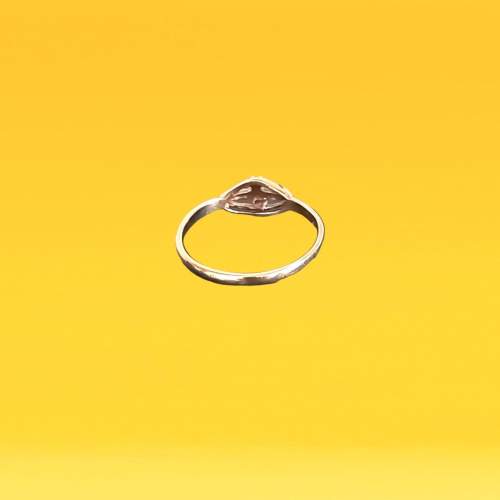 Gold Deco Style Diamond Ring. London 1983 image-4