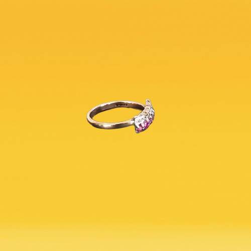 Gold Ruby Diamond Ring. London 1979 image-3