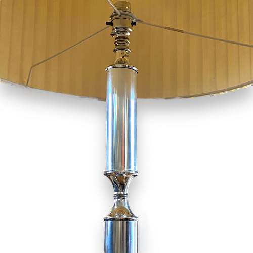 1970s Retro Chrome Floor Standing Lamp and Shade image-5
