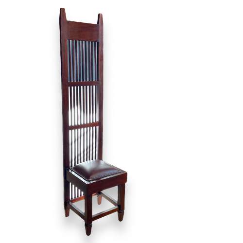 Frank Lloyd Wright style Tall Hall Chair image-5