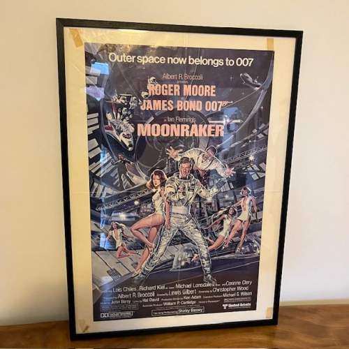 Original Vintage James Bond Moonraker Movie Insert Poster 1979 image-1