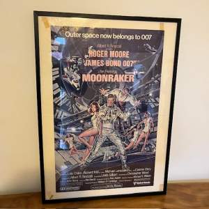 Original Vintage James Bond Moonraker Movie Insert Poster 1979
