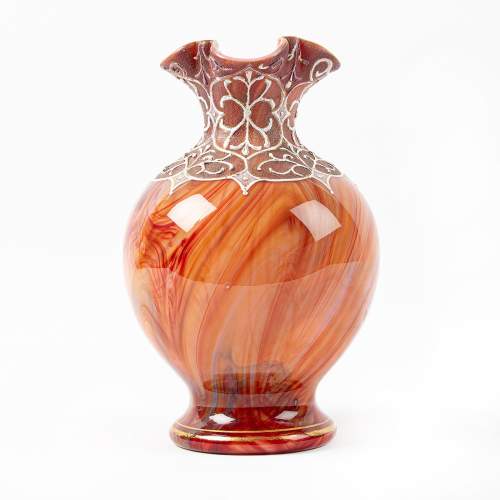 Antique Late 19th Century Loetz Carneol Glass Vase image-1