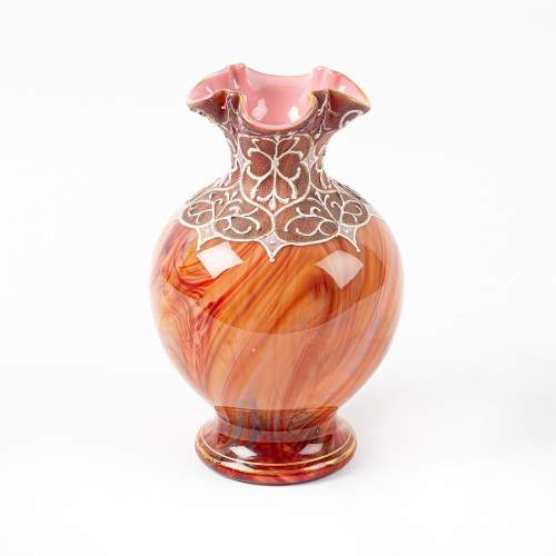 Antique Late 19th Century Loetz Carneol Glass Vase image-2