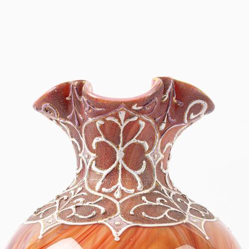 Antique Late 19th Century Loetz Carneol Glass Vase image-3