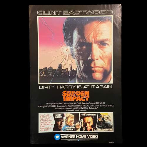 1980s Warner Home Video Poster -  Clint Eastwood Sudden Impact image-1
