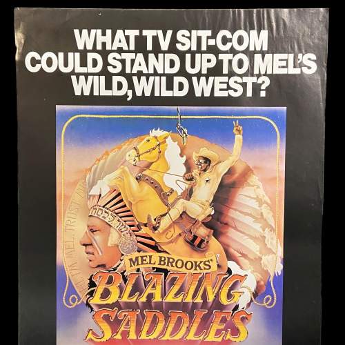 1980s Warner Home Video Poster- Blazing Saddles Gene Wilder image-2