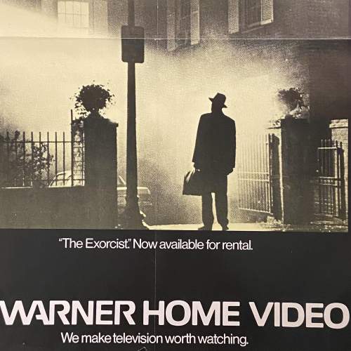 1980s Warner Home Video Poster-  The Exorcist Linda Blair image-3