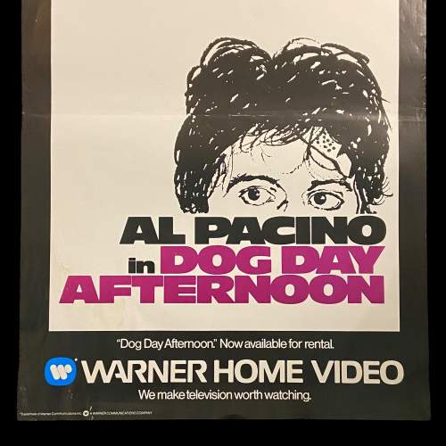 1980s Warner Home Video Poster - Dog Day Afternoon - Al Pacino image-3