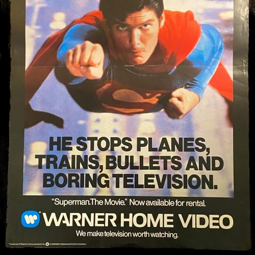 1980s Warner Home Video Poster-  Superman Christopher Reeve image-3