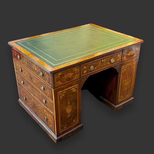 Late 18th Century Marquetry Library Table Desk image-1