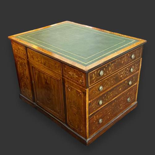 Late 18th Century Marquetry Library Table Desk image-2