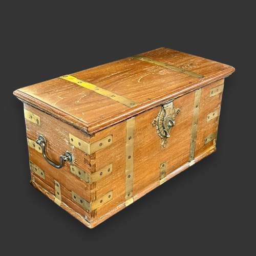 Late 18th Century Teak Strong Box image-1