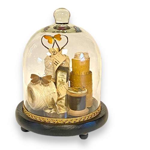 Decorative Antique Dome Display - Sewing image-1