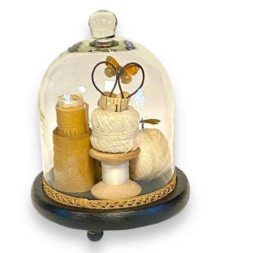 Decorative Antique Dome Display - Sewing image-6