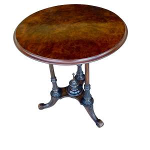 Burr Walnut Lamp Table