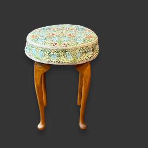 Reupholstered 20th Century Dressing Stool