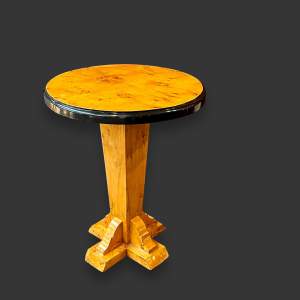 French Burr Maple Lamp Table
