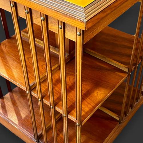Mid 20th Century Inlaid Mahogany Revolving Bookcase image-4