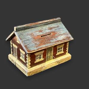 Small Vintage Cottage Money Box
