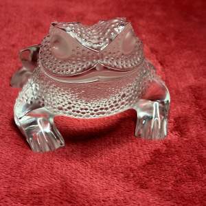 Lalique Gregoire Toad Sculpture in Pristine Condition