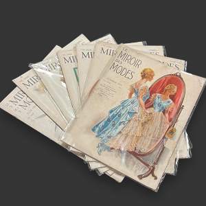 Rare Set of Seven 1916 Le Miroir Des Modes Magazines