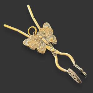 19th Century Brass Butterfly Skirt Lifter