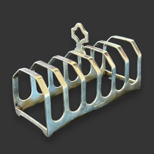 Art Deco Silver Viners Toast Rack image-1