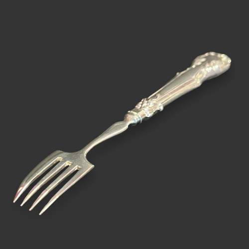 Mid 19th Century Silver Dessert Fork image-4