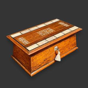 Victorian Rosewood Cribbage and Games Box
