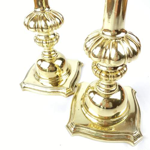 Pair of Tall Heavy Brass Candlesticks image-2