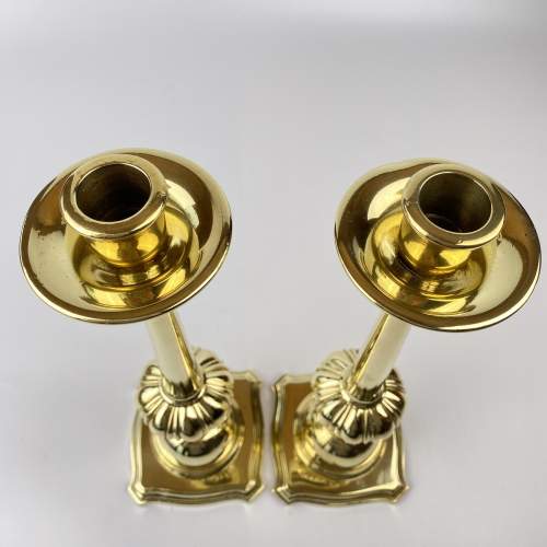 Pair of Tall Heavy Brass Candlesticks image-4