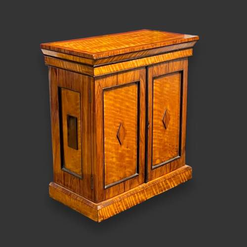 Victorian Satinwood Table Top Collectors Cabinet image-1