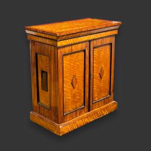 Victorian Satinwood Table Top Collectors Cabinet
