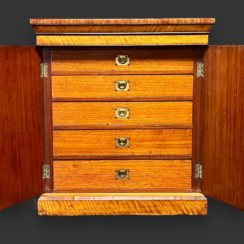 Victorian Satinwood Table Top Collectors Cabinet image-3