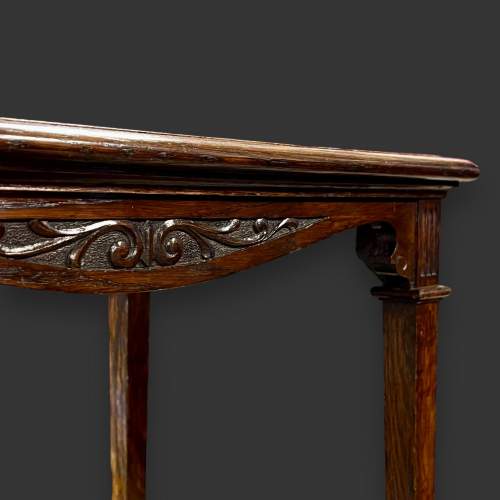 Late Victorian Oak Side Table with Parquetry Top image-4