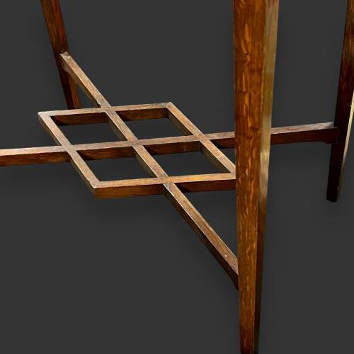 Late Victorian Oak Side Table with Parquetry Top image-6