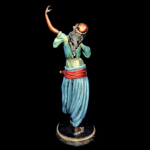 Painted Cast Metal Dancer of a Female Figure in Orientalist Style image-2