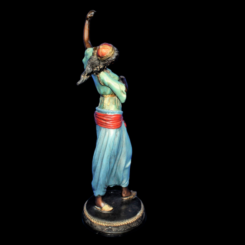 Painted Cast Metal Dancer of a Female Figure in Orientalist Style image-3