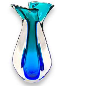 Murano Glass Mid 20th Century Large Glass Vase