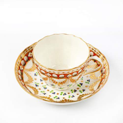Antique Georgian Period Pinxton Porcelain Cup and Saucer image-3